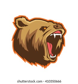 Bear head mascot