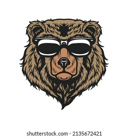 Bear Head Mascot Design Vector