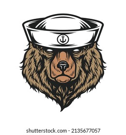 Bear Head Mascot Design Vector