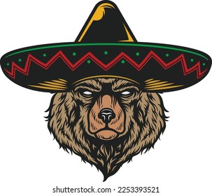 Bear Head Mascot Design Vector