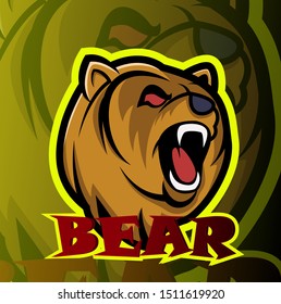 Bear head mascot logo design