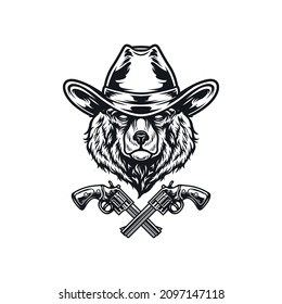 Bear Head Mascot Logo Design