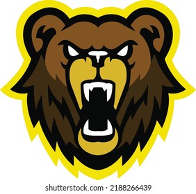 Bear Head Mascot Logo Design Vector Stock Vector (Royalty Free ...