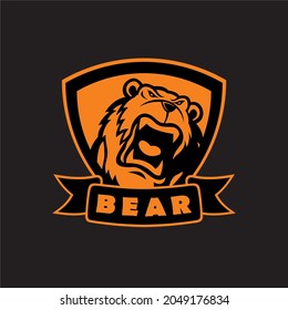 Logo de la mascota de la cabeza del oso, adecuado para logotipos de negocios, marcas, equipos, comunidades o lo que sea.