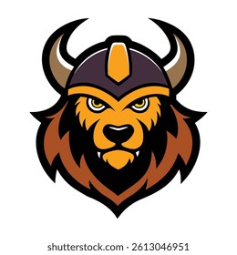 bear head mascot logo vector art illustration