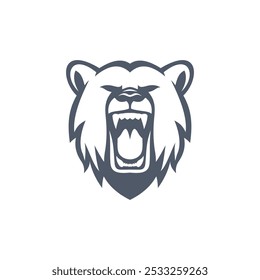 Bear head mascot vector for emblem design