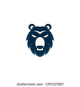 Bear head mascot vector logo icon template,eps 10