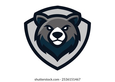 Bear cabeça mascote vetor logotipo design vetor.This é um arquivo vetorial eps editável.