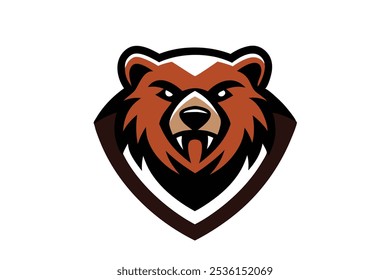 Bear cabeça mascote vetor logotipo design vetor.This é um arquivo vetorial eps editável.