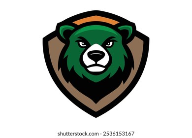 Bear head mascot vector logo design vector.This is an editable eps vector file.