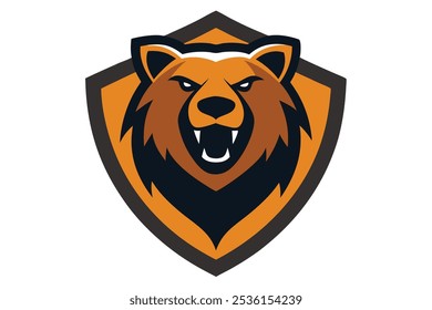 Bear head mascot vector logo design vector.This is an editable eps vector file.
