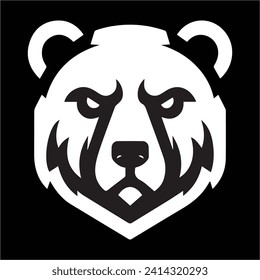 bear head , A minimalist design of a bear head