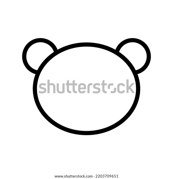 Bear Head No Face Vector Illustration Stock Vector (Royalty Free ...