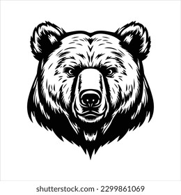 Bear Head Portrait Vector Logo