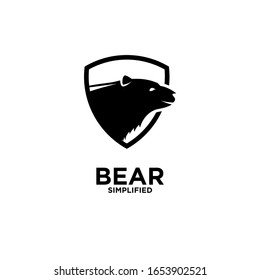 Bear Head Roar Shield Badge Logo Stock Vector (Royalty Free) 1653902521 ...