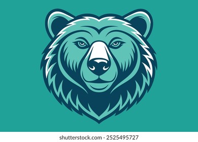 Bear head silhouette vector illustration