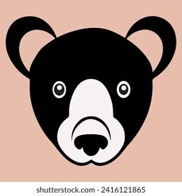 Bear Head Silhouette.This is an editable eps vector file.