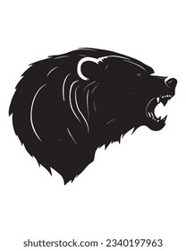 Bear Head Tattoo. Mascot Creative Design.