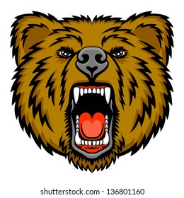 A Bear head. This is vector illustration ideal for a mascot and tattoo or T-shirt graphic.