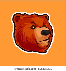 Bear head vector cartoon clip art material 