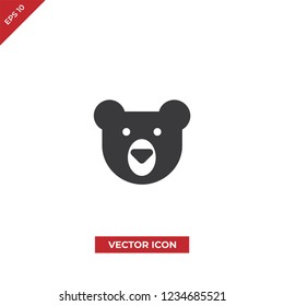 Bear head vector icon