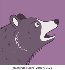 a bear head vector illustration, fully editable 3d vector file