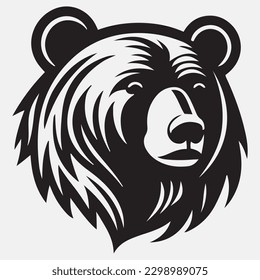 Bärenkopf, Vektorgrafik. Bear Vintage Logo