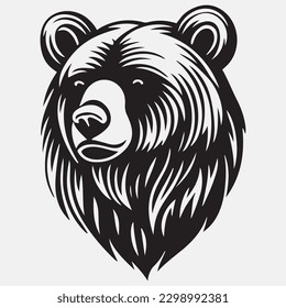 Bear head Vector illustration. Bear Vintage Logo