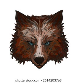 bear head vector illustration without background