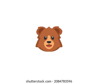 Bear head vector isolated icon. Bear emoji illustration. Bear vector isolated emoticon