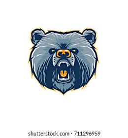 Bear Head vector isolated on white background