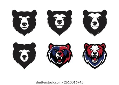bear head vector logo art silhouette design