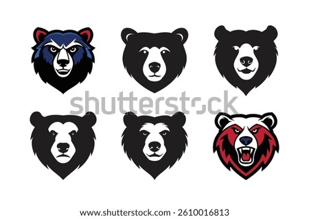 bear head vector logo art silhouette design