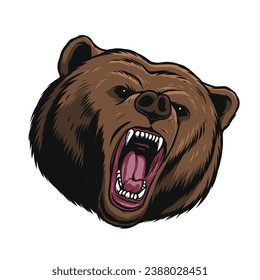 bear head vector mascot illustration
