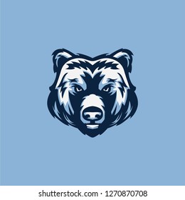 Bear head vector-02