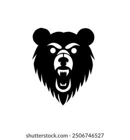 bear head vector,simple bear head silhouette 