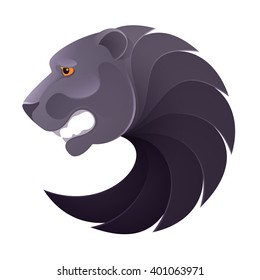 Bear head volume vector logo. Animal design template elements for your corporate identity or sport team branding.