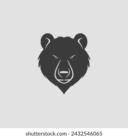 diseño de plantilla de ilustración vectorial de logotipo de animal salvaje cabeza de oso
