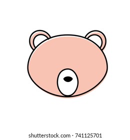 bear head wild cute animal