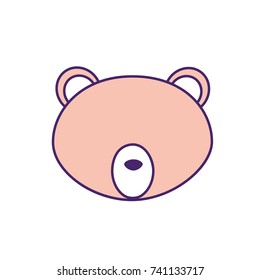 bear head wild cute animal