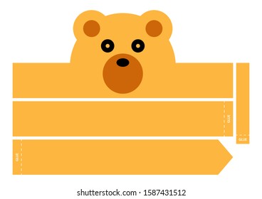 Bear headband. DIY Paper Crown