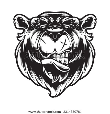 Bear Hear Expression Black And White