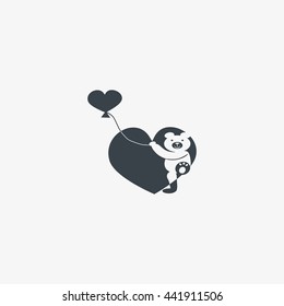 bear with heart, icon