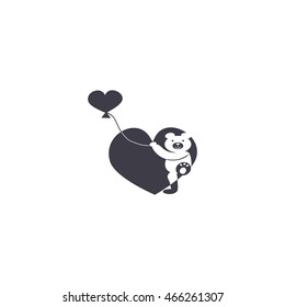 bear with heart, icon
