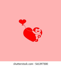 bear with heart, icon