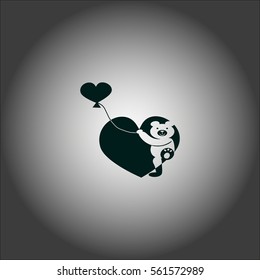 bear with heart, icon