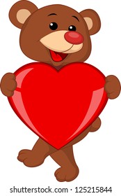 Bear with heart love