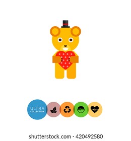 Bear and heart sign