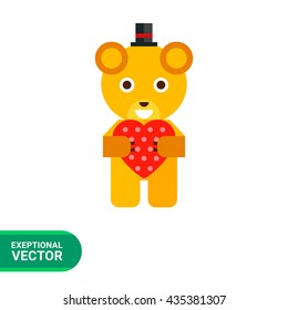 Bear and heart sign