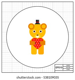 Bear and heart sign
